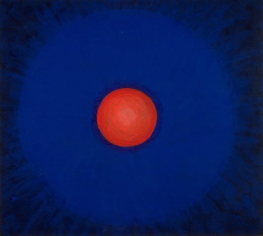 'Darshan With Lord Surya' - photo of painting by Nick Applebee